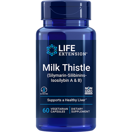 Milk Thistle (Silymarin Silibinins Isosilybin A & B) 60 capsules Life Extension - Nutrigeek