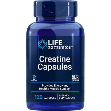 Creatine Capsules 120 capsules Life Extension - Nutrigeek