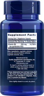 Vitamin B6 250 mg 100 capsules Life Extension - Nutrigeek