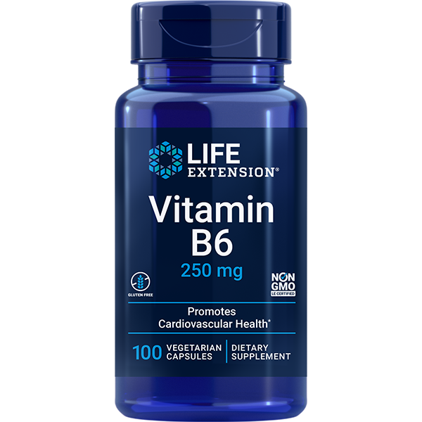 Vitamin B6 250 mg 100 capsules Life Extension - Nutrigeek