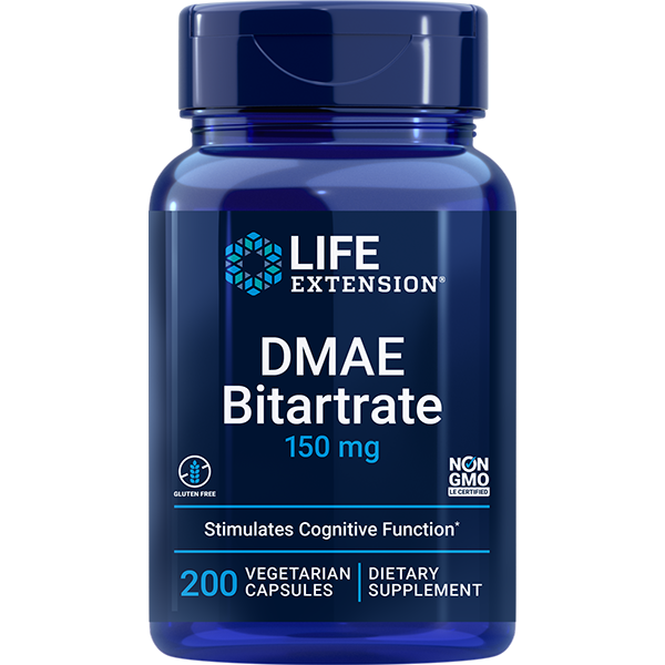 DMAE Bitartrate 150 mg 200 capsules Life Extension - Nutrigeek