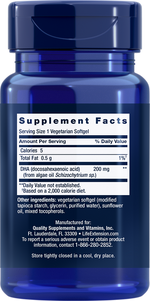 Vegetarian DHA 30 softgels Life Extension - Nutrigeek