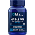 Ginkgo Biloba Certified Extract™ 120 mg 365 capsules Life Extension - Nutrigeek