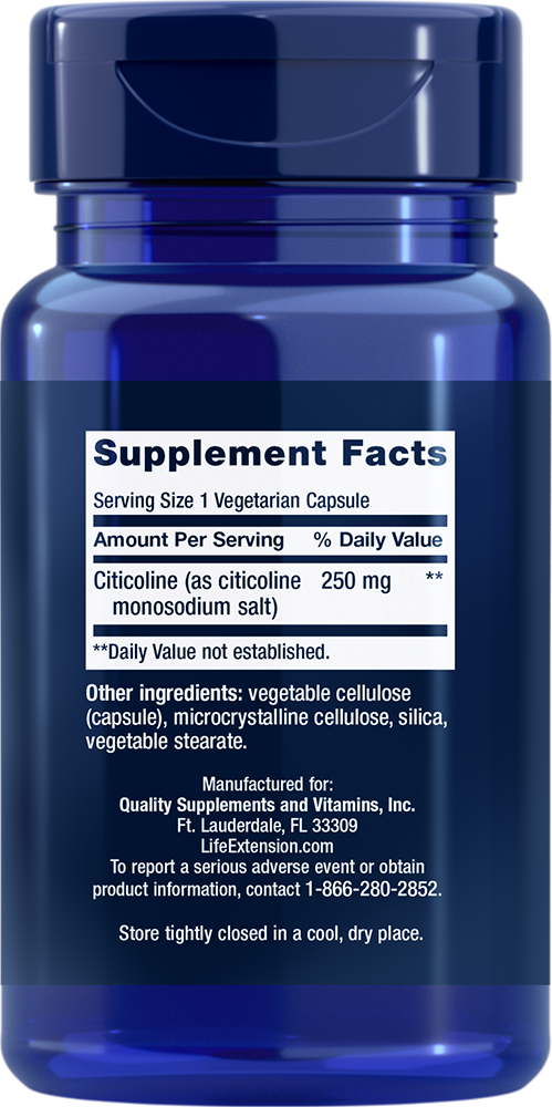 Citicoline (CDP-Choline) 60 capsules Life Extension - Nutrigeek