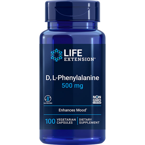 D, L-Phenylalanine 500 mg 100 capsules Life Extension - Nutrigeek