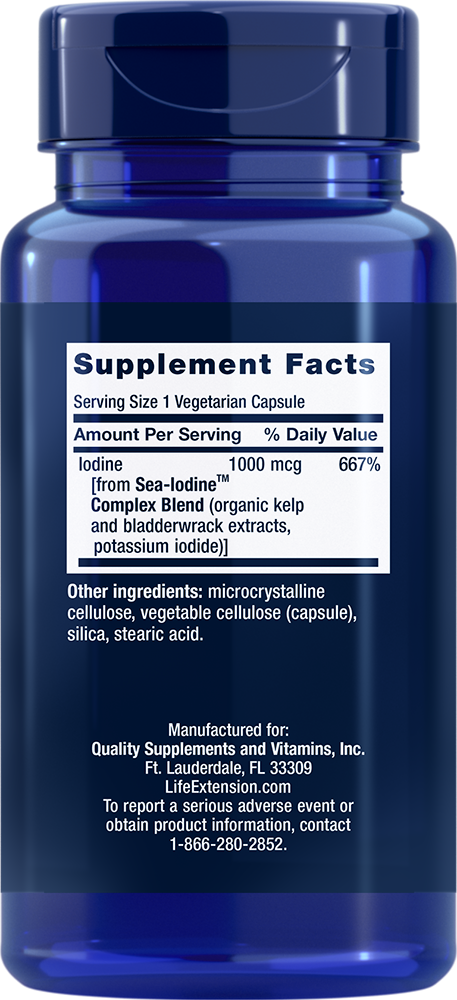 Sea-Iodine™ 1000 mcg 60 capsules Life Extension - Nutrigeek