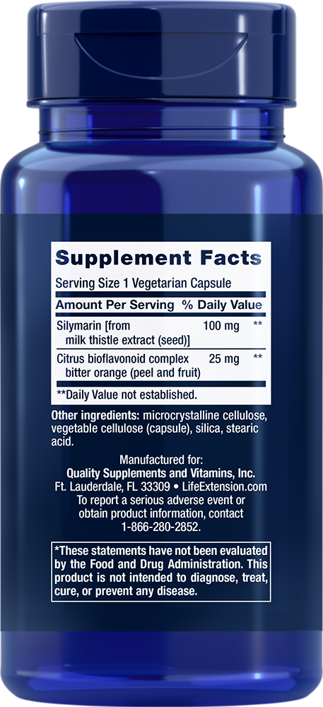 Silymarin 100 mg 90 capsules Life Extension - Nutrigeek