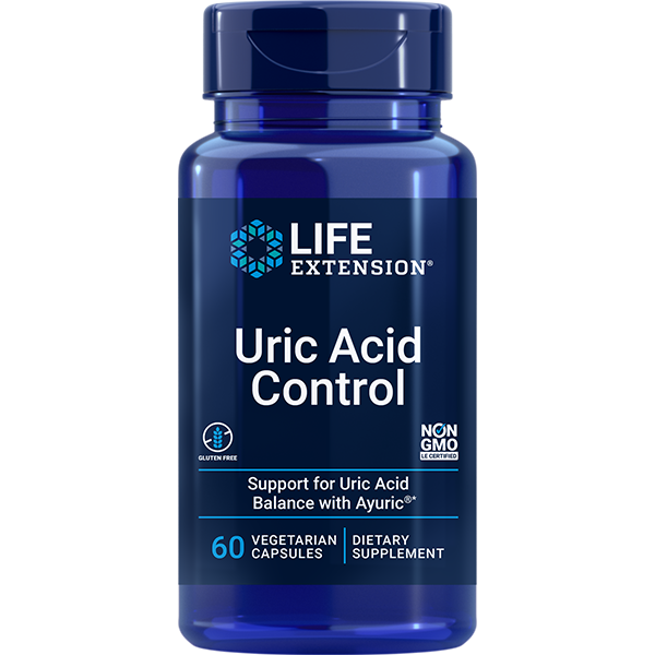 Uric Acid Control 60 capsules Life Extension - Nutrigeek