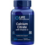 Calcium Citrate with Vitamin D 200 capsules Life Extension - Nutrigeek