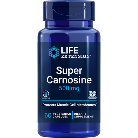 Super Carnosine 500 mg 60 vegetarian capsules Life Extension - Nutrigeek