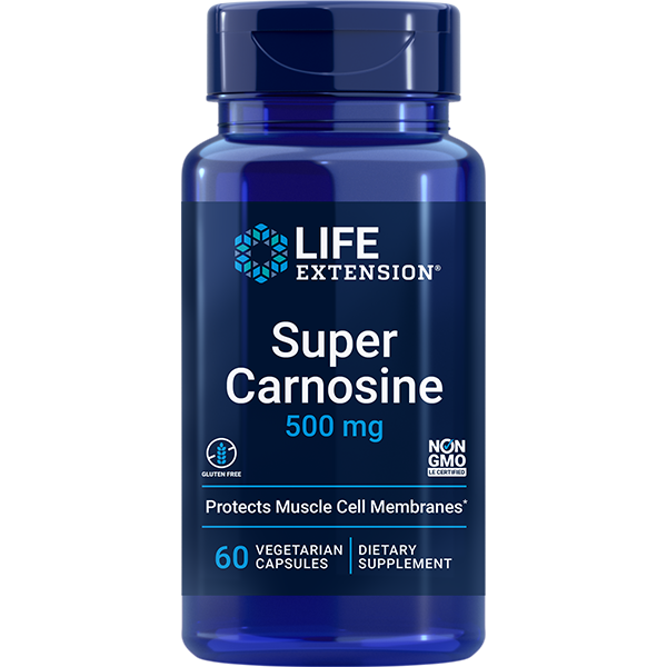 Super Carnosine 500 mg 60 vegetarian capsules Life Extension - Nutrigeek