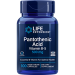 Pantothenic Acid Vitamin B-5 500 mg 100 capsulesLife Extension - Nutrigeek