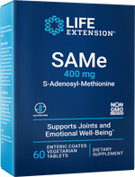 SAMe (S-Adenosyl-Methionine) 400 mg enteric-coated tablets Life Extension - Nutrigeek