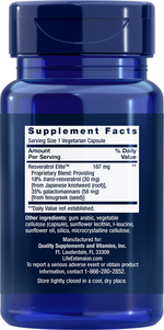 Resveratrol Elite™ 30 capsules Life Extension - Nutrigeek