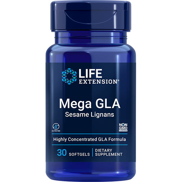 Mega GLA Sesame Lignans 30 softgels Life Extension - Nutrigeek