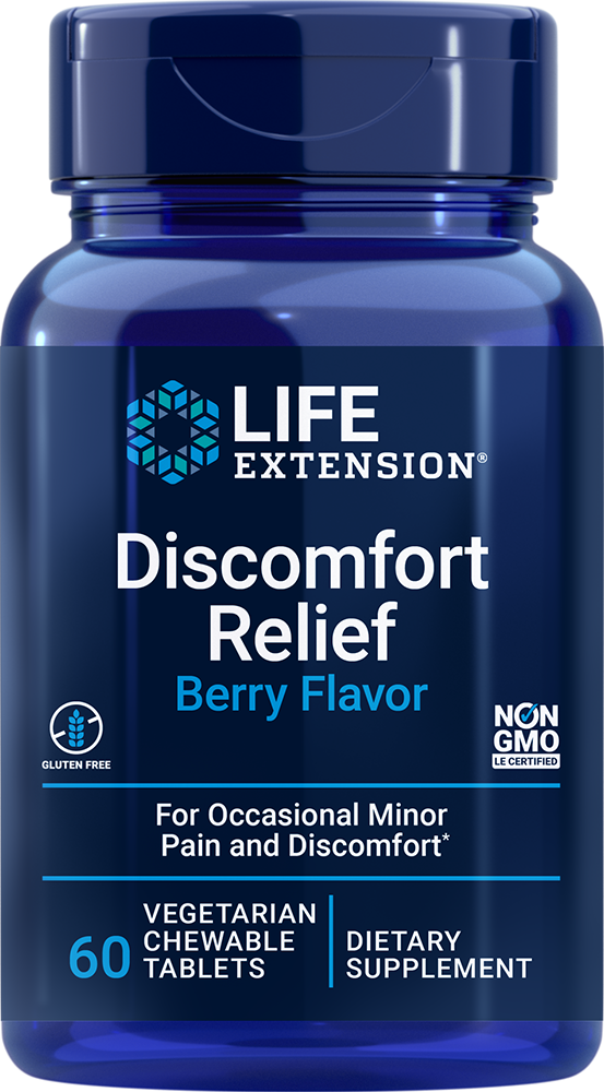 Discomfort Relief (Berry Flavor) 60 chewable tablets Life Extension - Nutrigeek