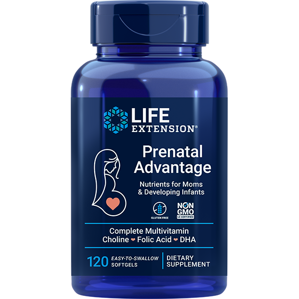 Prenatal Advantage 120 easy-to-swallow softgels Life Extension - Nutrigeek