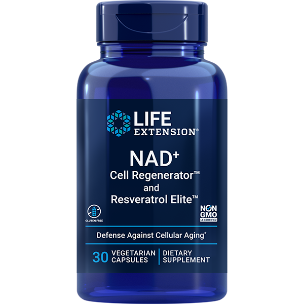 NAD+ Cell Regenerator™ and Resveratrol Elite™ 30 capsules Life Extension - Nutrigeek