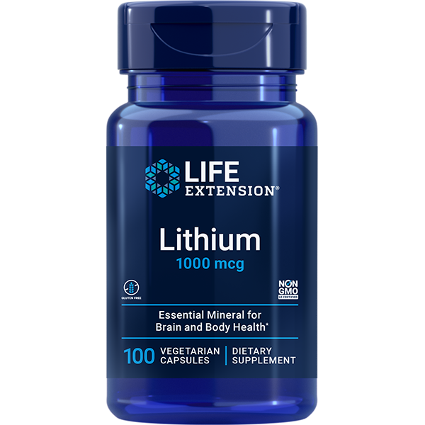 Lithium 1000 mcg 100 capsules Life Extension - Nutrigeek