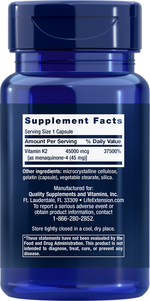 Mega Vitamin K2 45000 mcg (45 mg) 30 capsules Life Extension - Nutrigeek