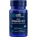 Mega Vitamin K2 45000 mcg (45 mg) 30 capsules Life Extension - Nutrigeek