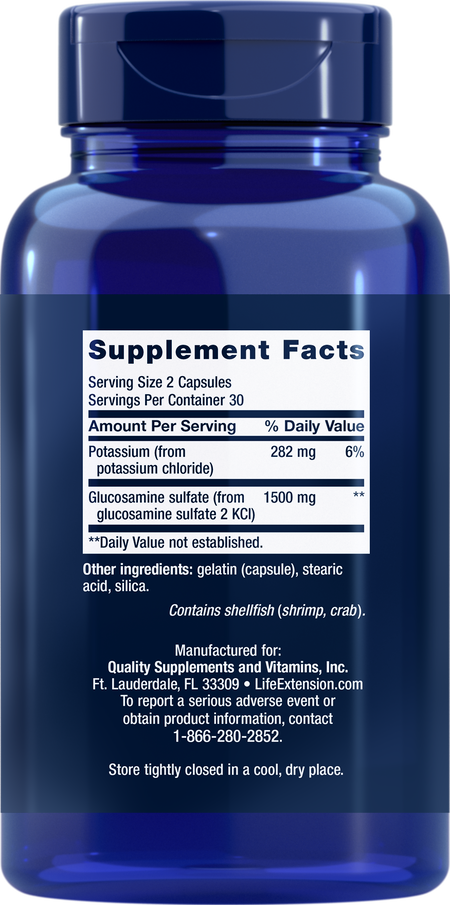 Glucosamine Sulfate 750 mg 60 capsules Life Extension - Nutrigeek