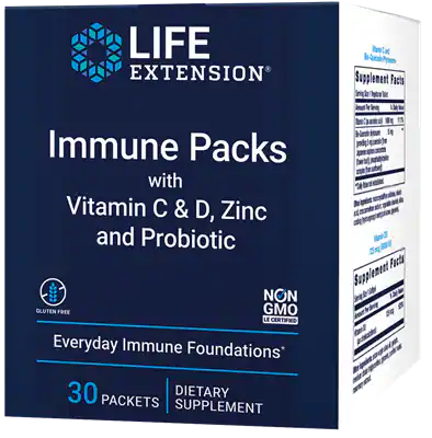 Immune Packs with Vitamin C & D, Zinc and Probiotic 30 packets Life Extension - Nutrigeek