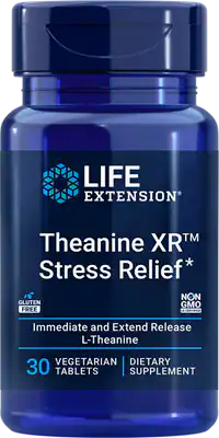 Theanine XR™ Stress Relief 30 tablets Life Extension - Nutrigeek