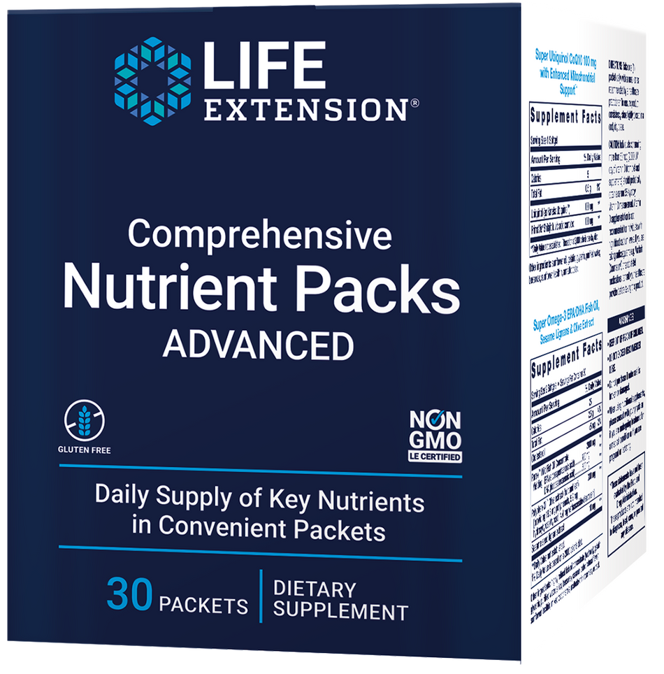 Comprehensive Nutrient Packs ADVANCED 30 Packets Life Extension - Nutrigeek
