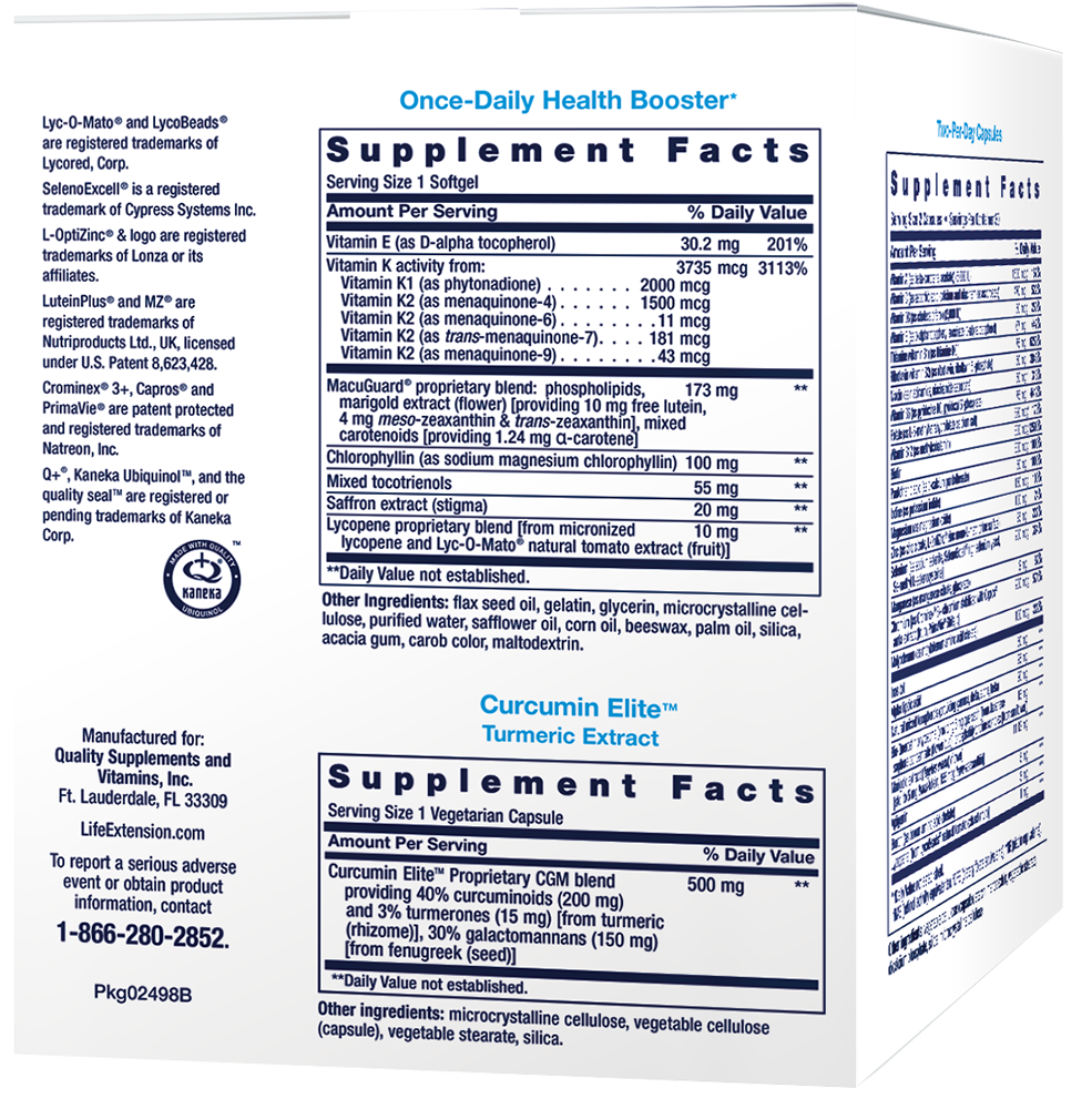 Comprehensive Nutrient Packs ADVANCED 30 Packets Life Extension - Nutrigeek