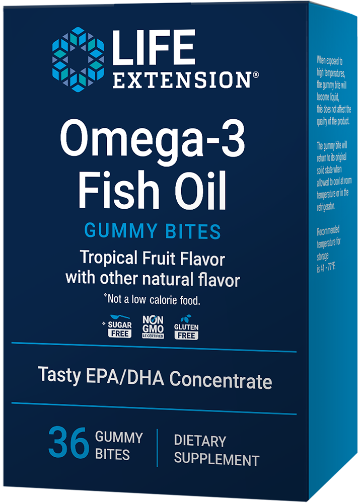 Omega-3 Fish Oil Gummy Bites 36 gummies Life Extension - Nutrigeek