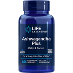 Ashwagandha Plus Calm & Focus 60 capsules Life Extension - Nutrigeek