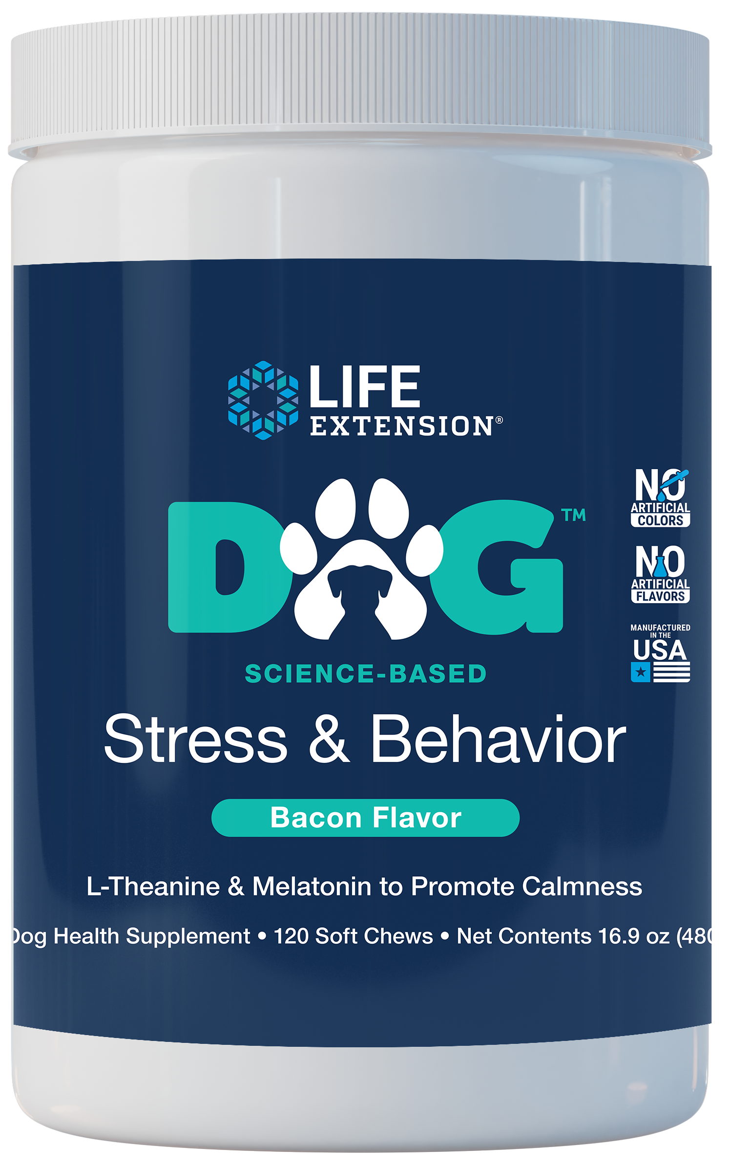 DOG Stress & Behavior 120 soft chews Life Extension - Nutrigeek