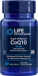 Super Ubiquinol CoQ10 with Enhanced Mitochondrial Support™ 50 mg, softgels Life Extension - Premium Vitamins & Supplements from Life Extension - Just $15.99! Shop now at Nutrigeek