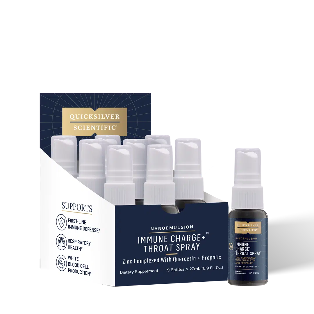 Immune Charge+ Throat Spray 9 Pack Quicksilver Scientific - Nutrigeek