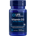 Vitamin D3 25 mcg (1000 IU), 90 Softgel Life Extension - Premium Vitamins & Supplements from Life Extension - Just $5.99! Shop now at Nutrigeek