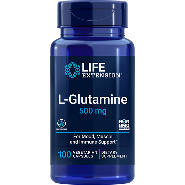 L-Glutamine 500 mg 100 capsules Life Extension - Premium Vitamins & Supplements from Life Extension - Just $12.99! Shop now at Nutrigeek