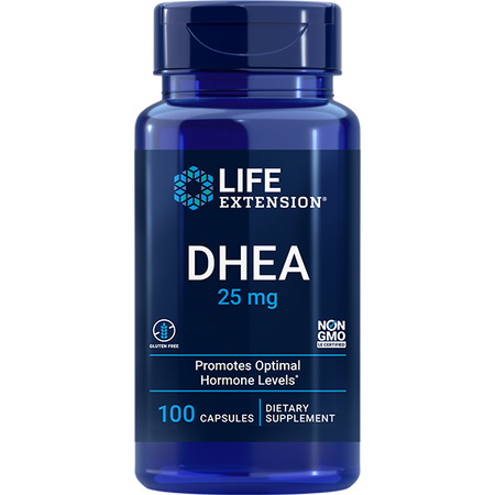 DHEA 25 mg 100 capsules Life Extension - Premium Vitamins & Supplements from Life Extension - Just $12.99! Shop now at Nutrigeek