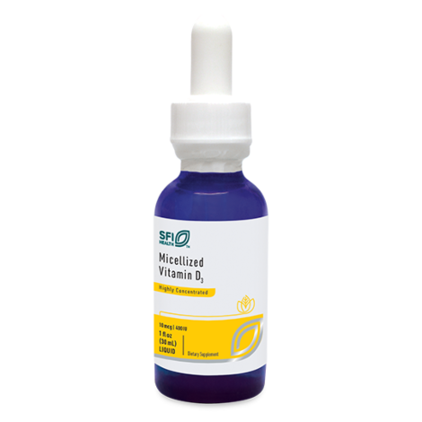 Micellized Vitamin D3 Liquid 10mcg 1 Ounce (30ml) Klaire Labs / SFI Health