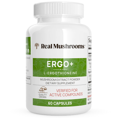 Ergo+L-Ergothioneine 300 mg 60 capsules Real Mushrooms - Nutrigeek