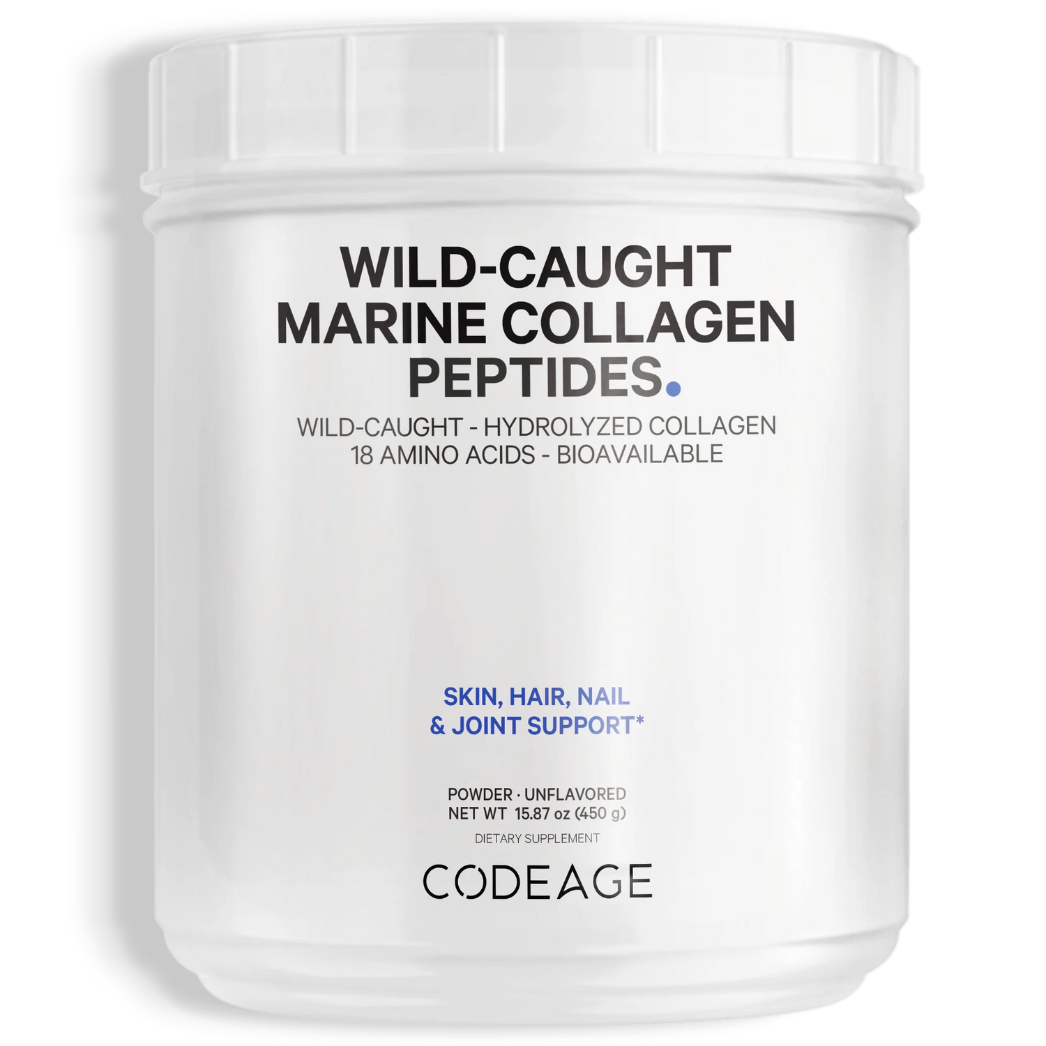 Wild Caught Marine Collagen Peptides 15.87 OZ (450G) Powder CodeAge