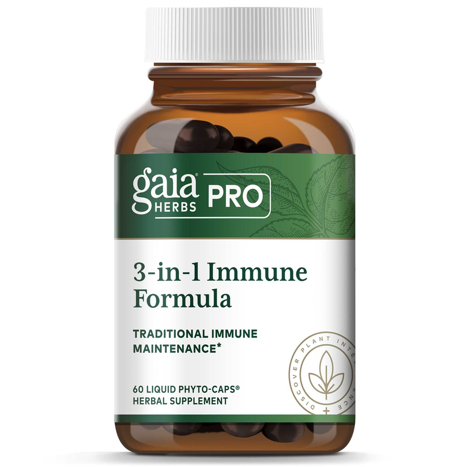 3-in-1 Immune Formula 60 capsules Gaia Herbs - Premium Vitamins & Supplements from Gaia Herbs - Just $35.99! Shop now at Nutrigeek