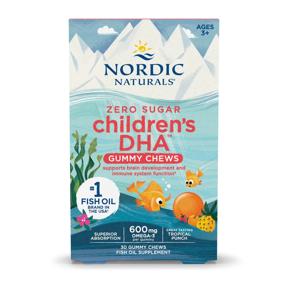Children’s DHA Zero Sugar 30 gummy chews Nordic Naturals