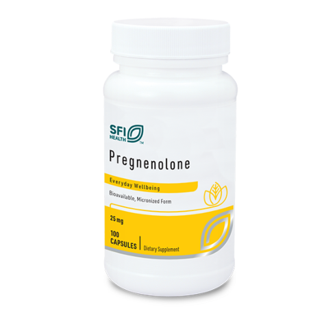 Pregnenolone 25mg 100 capsules Klaire Labs / SFI Health