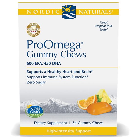 ProOmega® Tropical Fruit 54 Gummy Chews Nordic Naturals - Nutrigeek
