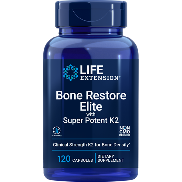 Bone Restore Elite with Super Potent K2 120 capsules Life Extension - Premium Vitamins & Supplements from Life Extension - Just $38.99! Shop now at Nutrigeek