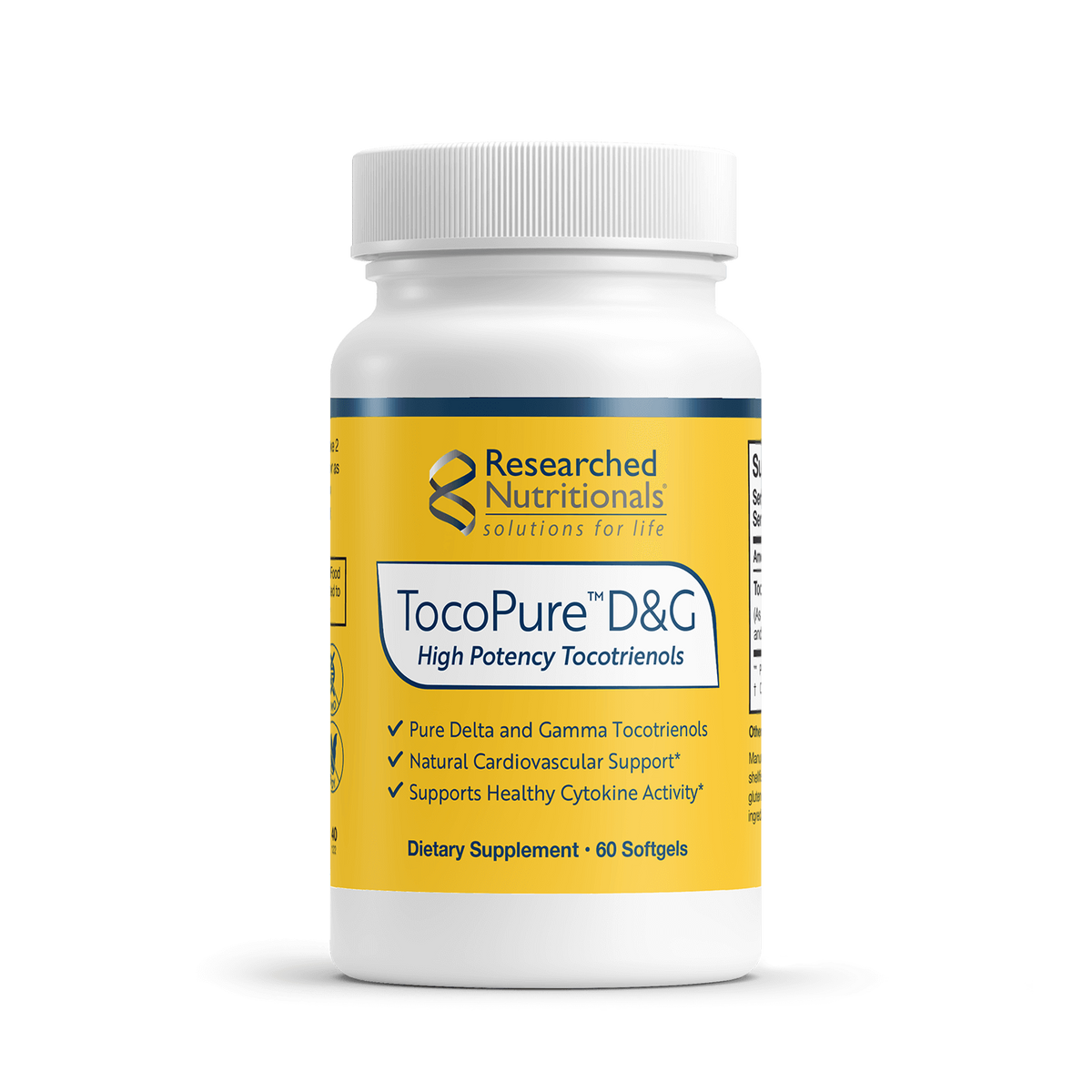 TocoPure™ D&G 60 softgels Researched Nutritionals - Nutrigeek