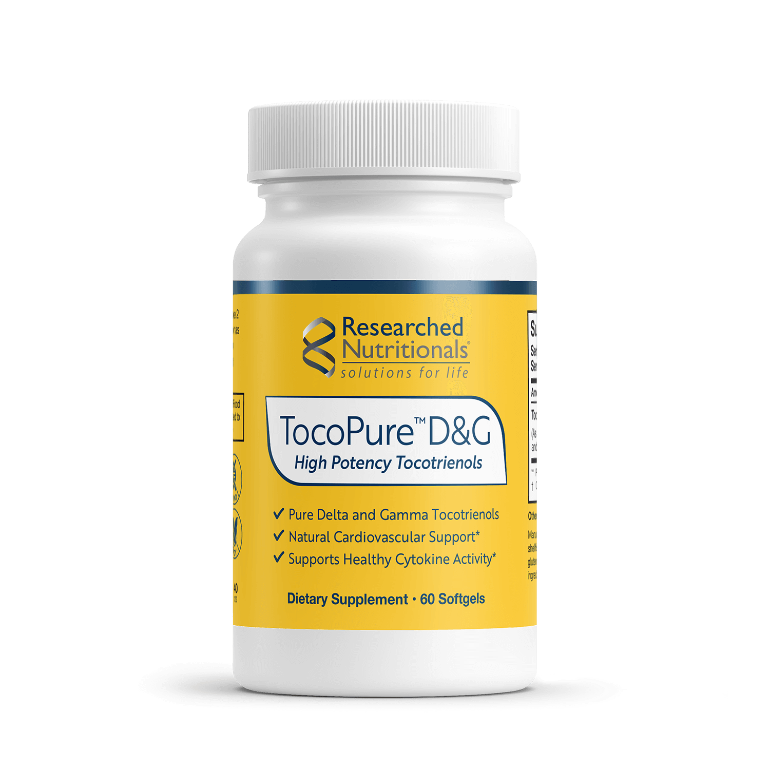 TocoPure™ D&G 60 softgels Researched Nutritionals - Nutrigeek