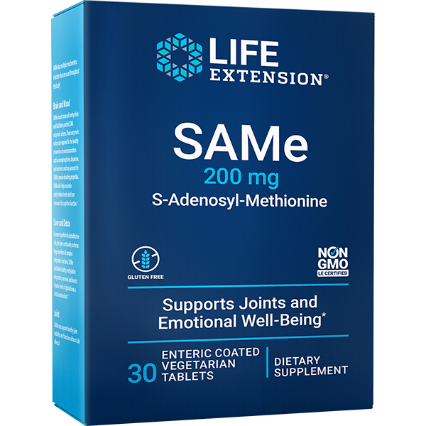 SAMe (S-Adenosyl-Methionine) 200mg 30tab Life Extension - Premium Vitamins & Supplements from Life Extension - Just $19.99! Shop now at Nutrigeek