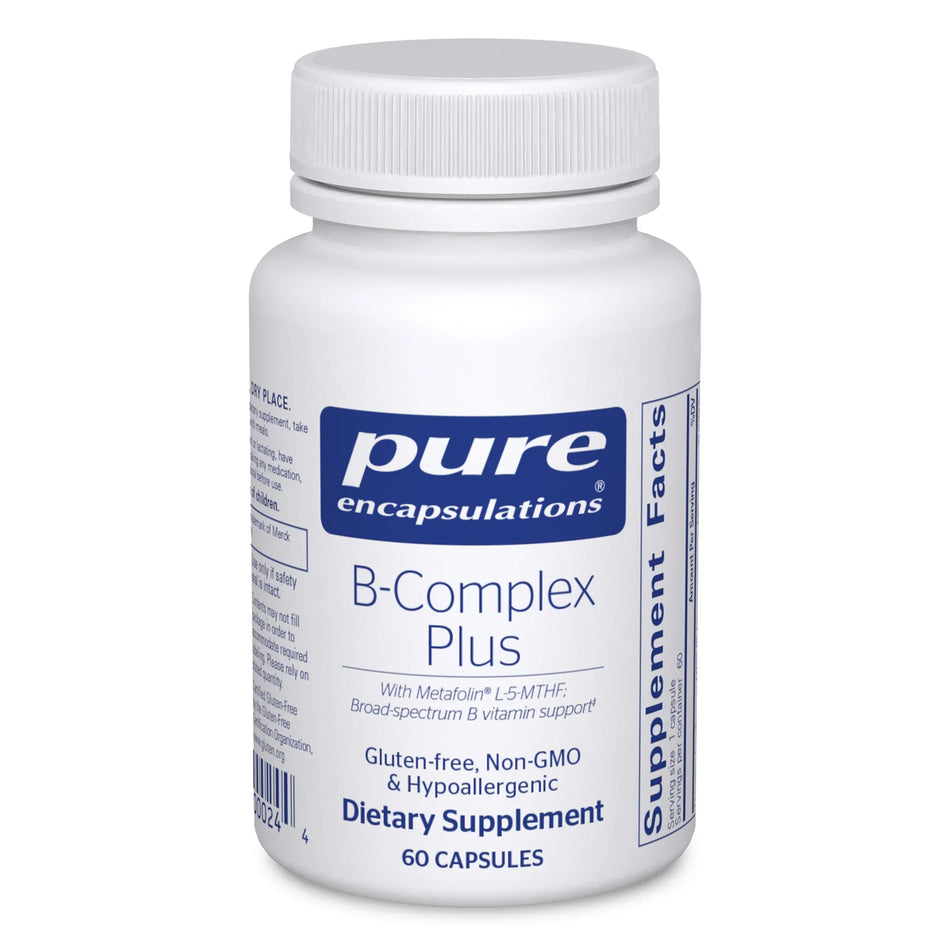 B-Complex Plus 60 capsules Pure Encapsulations - Premium Vitamins & Supplements from Pure Encapsulations - Just $26.40! Shop now at Nutrigeek